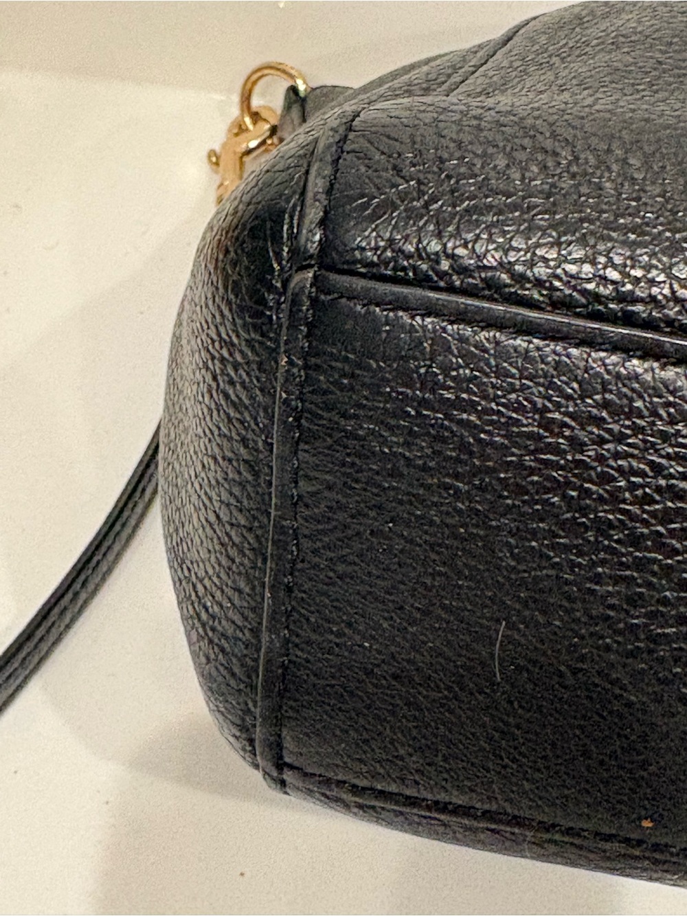 Coach Black Leather Satchel Bag with Gold Hardware - Picture 8 of 10